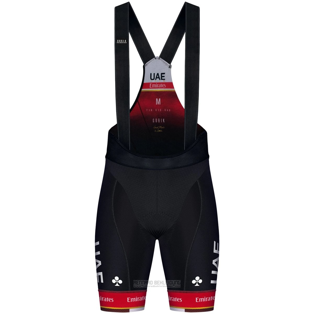 2021 Windweste UAE Wei Rot Trikot Kurzarm und Tragerhose
